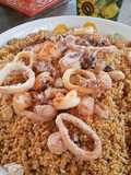 Couscous,calamari e gamberetti