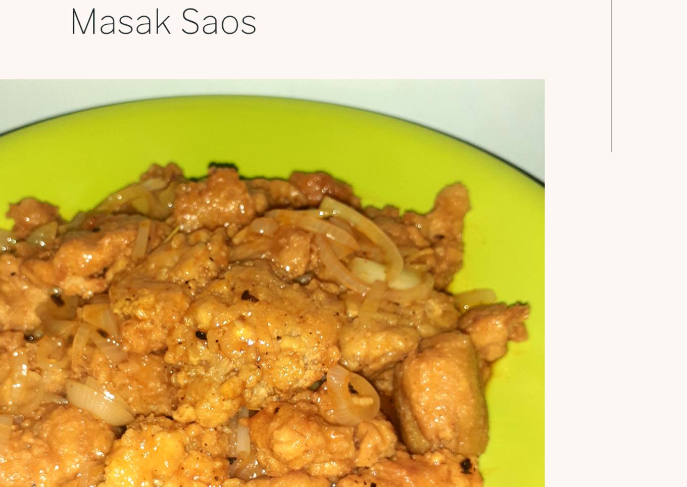 Tahu Putih Masak Saos