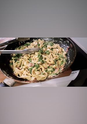 A picture of Fettuccine Carbonara.