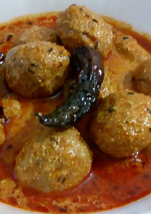 A picture of Kashmiri Dum Aloo.