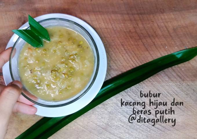 Bagaimana Menyiapkan Bubur kacang hijau dan beras putih yang Sempurna