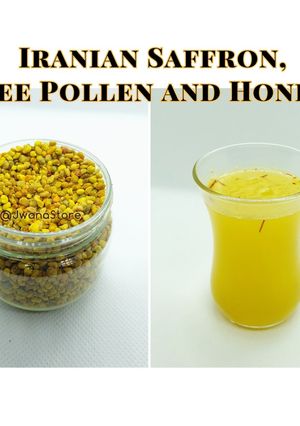 Foto resep Saffron Honey Bee Pollen drink