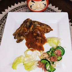 Chicken Steak With Red Mushroom Sauce 🍄😋 A picture of Chicken Steak With Red Mushroom Sauce 🍄😋.