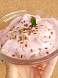 Finto gelato alle fragole. Smoothie