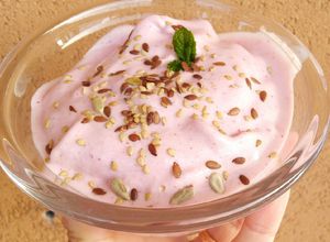 Foto di Finto gelato alle fragole. Smoothie