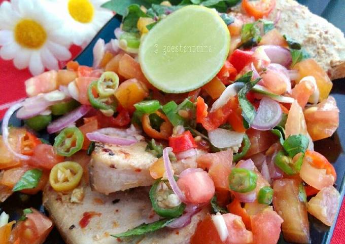 Resep: Ikan Bakar Sambal Dabu (diet tanpa garam) Enak