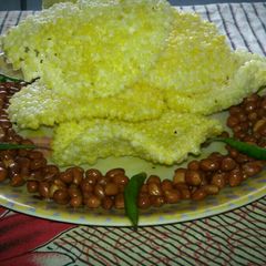 Sabudana Papad or moongphali A picture of Sabudana Papad or moongphali.