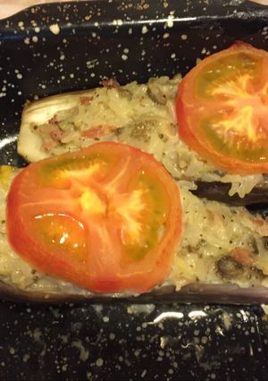 Una foto de Berenjenas rellenas
