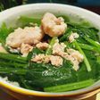 Canh cải bó xôi nấu thịt và chả cá