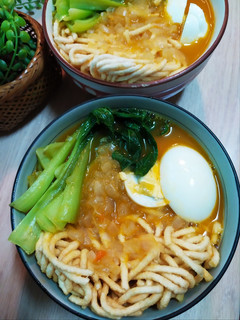 南瓜湯鍋燒意麵 的食譜成品照片