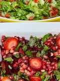 سلطة جرجير مع الرمان والبنجر والفراولة 🍓🍋