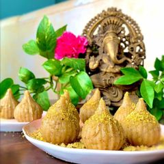 A picture of Cashew  Modak.