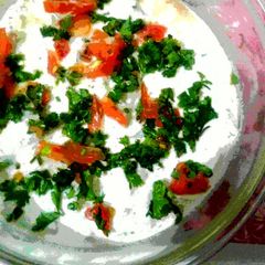 A picture of Baigan (Brinjal) Raita.