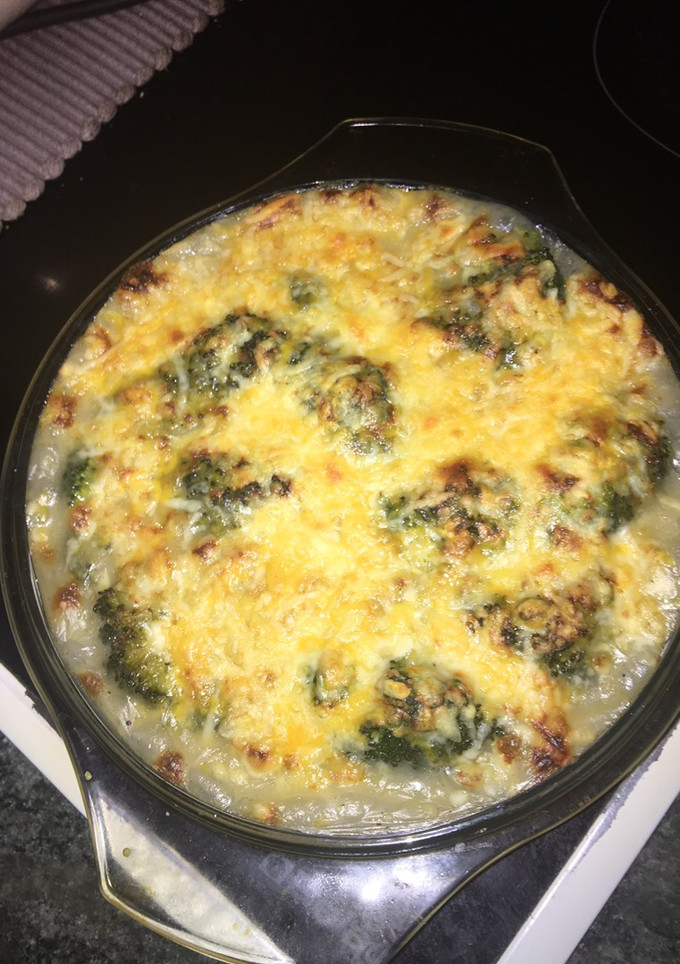 Una foto de Brócoli gratinado en su propio jugo