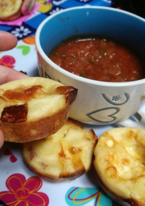 Una foto de Muffins sabor a pizza