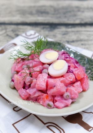 Hình của món Salad Nga - Russian Salad.