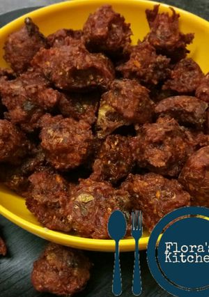A picture of Chinese manchurian pakode.