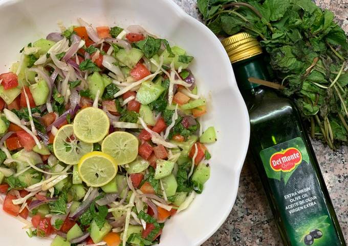 Simple Way to Make Award-winning Quick Summer Salad 🥗 with garlic twist