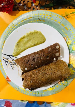 A picture of Kambu (pearl millets dosa).