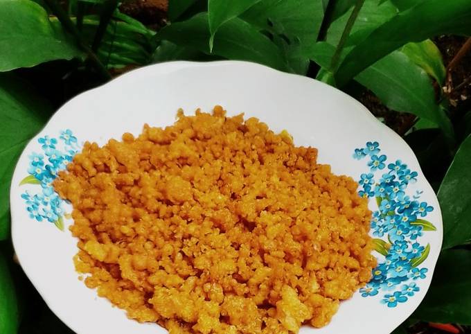 Resep Kremesan ekonomis dengan takaran sendok, Enak Banget