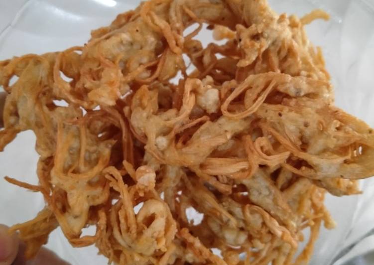 Resep Jamur enoki goreng crispy, Enak Banget