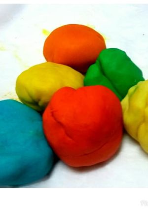 A picture of Play dough without cream of tartar.