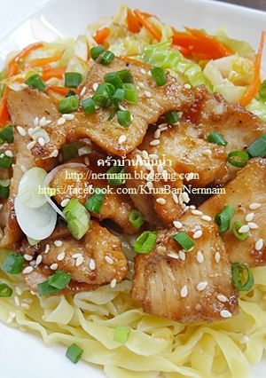 รูปของ บะหมี่ไก่ผัดซอสจีน
