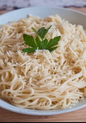 A picture of Pasta with Parmesan Cheese.