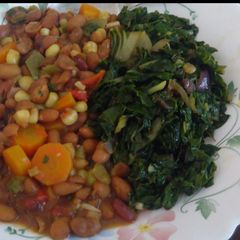 A picture of Githeri with Spinach. #localfoodcontest_mombasa.