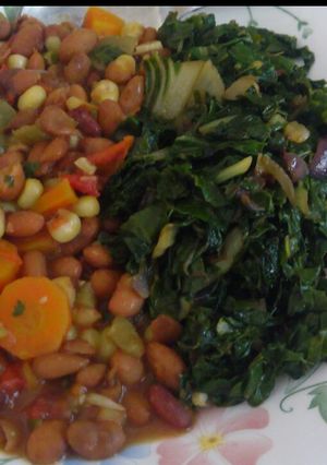 A picture of Githeri with Spinach. #localfoodcontest_mombasa.