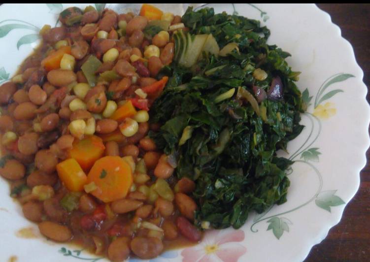 Recipe of Ultimate Githeri with Spinach. #localfoodcontest_mombasa