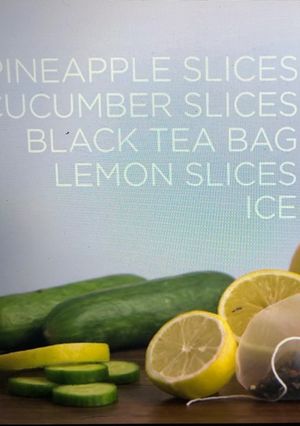 Una foto de Infusión Piña-Pepino-Limón-Té negro