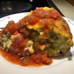 A picture of Spicy Ham and Broccoli 🥦 Quiche.