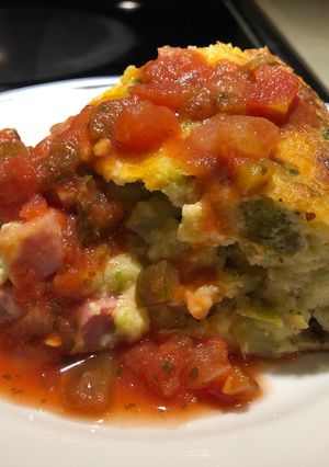 A picture of Spicy Ham and Broccoli 🥦 Quiche.