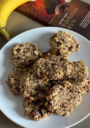 Una foto de Galletas de avena y plátano
