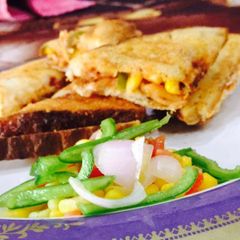 A picture of Piri piri veggie corn Pattie.