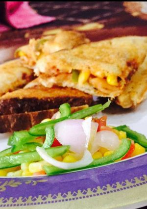 A picture of Piri piri veggie corn Pattie.