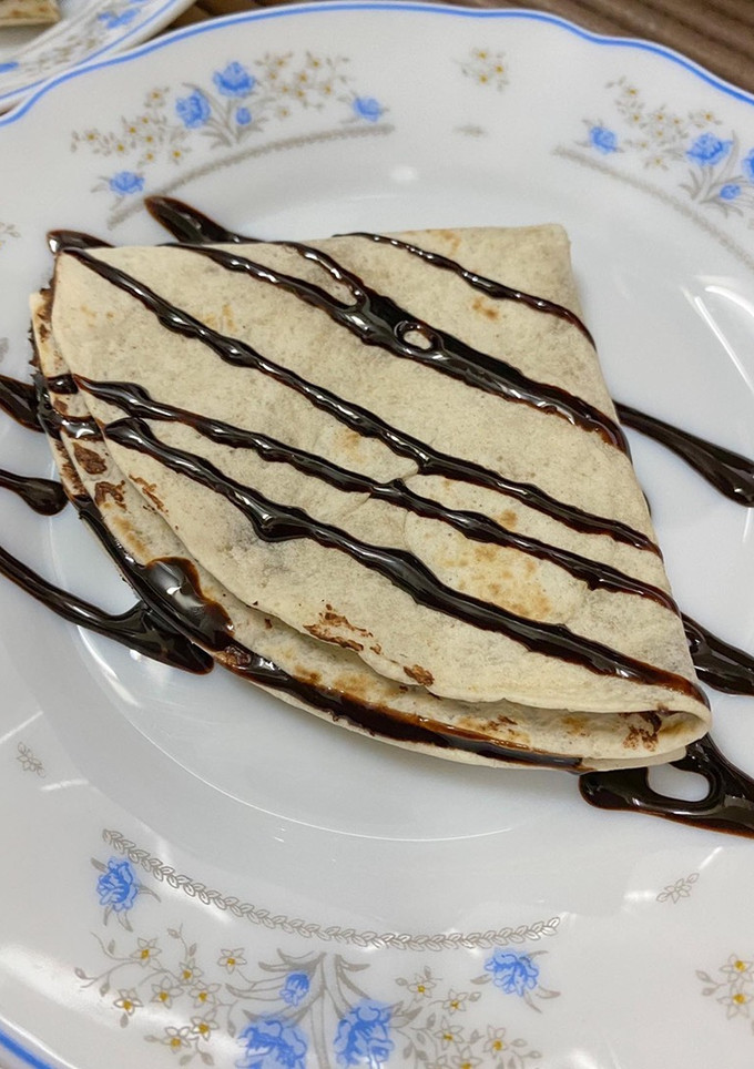 Una foto de Crepes de nocilla airfryer
