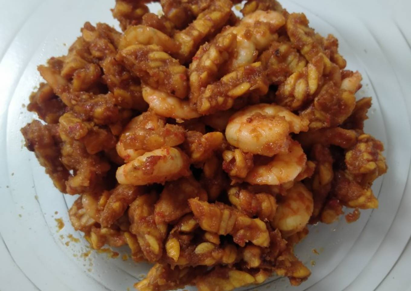 Orak Arik Udang Tempe
