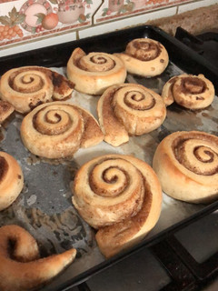 Una foto de Rollos de Canela veganos