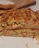 Tortilla de tirabuzones con tomate