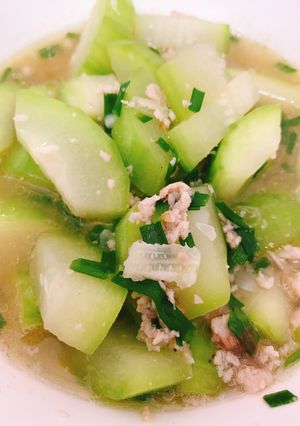 Hình của món Canh bí xanh thịt bằm.