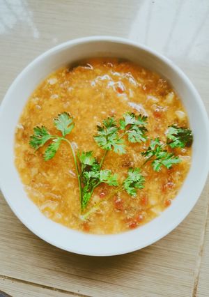 Hình của món Súp bào ngư vây cá củ dền.