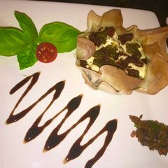 A picture of Goats Cheese Tart.