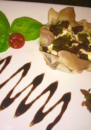 A picture of Goats Cheese Tart.