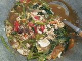 Tumis kangkung plus telur