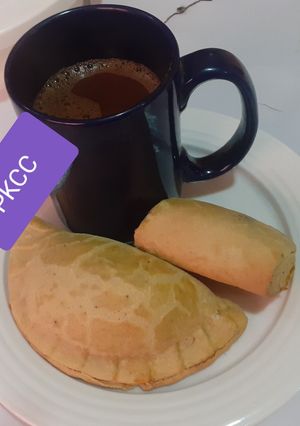 A picture of (Cocoa tea) Simple breakfast.