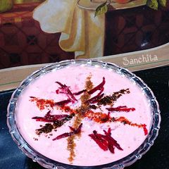 Beetroot Carrot Raita /Dip A picture of Beetroot Carrot Raita /Dip.