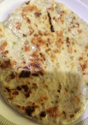 A picture of Buttery garlic naan bread recipe.
