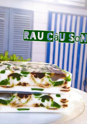 Hình của món Rau câu sơn thủy.